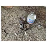 GROUP INCLUDING EMPTY PROPANE TANK AND FORGE 8 INC