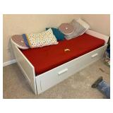 TWIN SIZE BED WITH SECONDARY PULL OUT BED AND UNDE