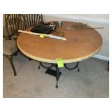 METAL FRAME WOOD TOP TABLE 48-IN DIAMETER 29 IN TA