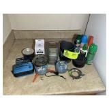 GROUP OF CAMPING RELATED ITEMS, INCLUDING JETBOIL,