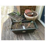 Plastic planter pots 30' x 15' x 11' and large pla