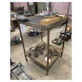 METAL ROLLING CART MARKED 'RCA - IT PAYS TO SAY RC
