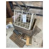 GROUP INCLUDING METAL MILK CRATE, GARDNER'S DAIRY