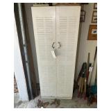Two door metal cabinet 24' x 13' x 64' no contents