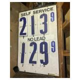 Modern metal products, metal gas sign 30' x 46'