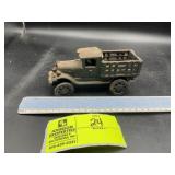 SMALL CAST IRON STAKE RACK TRUCK, 6 1/2 IN LONG