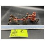 SMALL CAST IRON 2 HOUSE FIRE ENGINE