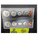 PAIR OF, 1964, UNITED STATES PROOF OR UNCIRCULATED