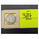 BARBER HEAD HALF DOLLAR, .900 SILVER, 1915 MINT MA