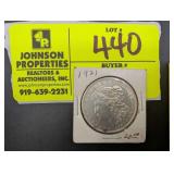 1921 MORGAN SILVER DOLLAR, MINT MARK D, MINIMAL WE