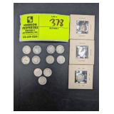 GROUP OF BARBER DIMES, 3 IN PROTECTIVE SLEEVE