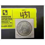 1889 MORGAN SILVER DOLLAR, NO MINT MARK, IN SLEEVE