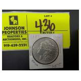 1889 MORGAN SILVER DOLLAR, NO MINT MARK, IN SLEEVE
