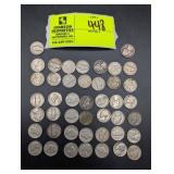 GROUP OF NICKELS, DATES RANGE FROM 1939 TO 1969, M