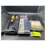 GROUP INCLUDING GUN CLEANING KITS, PATCHES