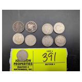 GROUP OF 9 LIBERTY HEAD NICKELS