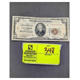 1929 SERIES, 20 DOLLAR BILL, THE FEDERAL RESERVE B