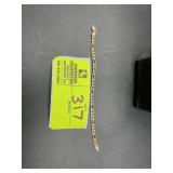 14K GOLD BRACELET, 7 IN, BROKEN CLASP