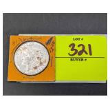MORGAN SILVER DOLLAR, 1881, MINT MARK S, APPEARS T