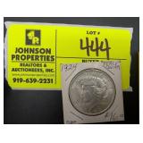 1924 SILVER PEACE DOLLAR, NO MINT MARK