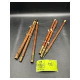 PAIR OF ANTIQUE/VINTAGE WOODEN GUN CLEANING RODS
