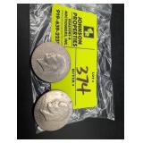 PAIR OF US BICENTENNIAL EISENHOWER DOLLARS, 1776-1
