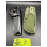 BUCHEIMER PERFECT BLACK LEATHER HOLSTER AND BIANCH