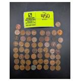 GROUP OF WHEAT PENNIES, 1910 TO 1958, 1940 S, 1919