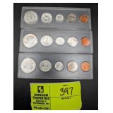 GROUP OF 3, 1964, UNITED STATES PROOF OR UNCIRCULA