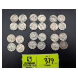 GROUP OF GEORGE WASHINGTON QUARTERS, 6 DOLLAR FACE