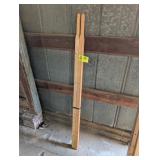 PAIR OF WOODEN WHEELBARROW HANDLES