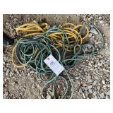 GREEN AND YELLOW EXTENSION CORDS