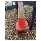 GROUP OF 4 ORANGE CONES, 19 IN TALL