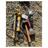 GROUP OF HAND TOOLS, HAMMER, CUTTERS, MAKITA GA453
