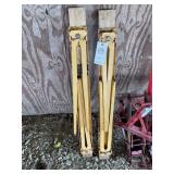 PAIR OF YELLOW METAL SAW HORSES