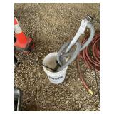BUCKET WITH HAND PUMP AND WATER SHUT OFF TOOL