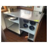 STAINLESS TOP STORAGEE CABINET AND DRINK CUP DISPE