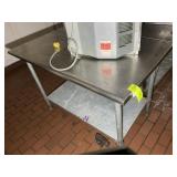 DUKE STAINLESS STEEL PREP TABLE, 48 IN X 30 IN X 3