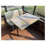 42 IN X 30 IN X 30 IN TABLE WITH ATTACHED BENCH SE