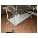 DUKE STAINLESS STEEL PREP TABLE, 72 IN X 30 IN X 3