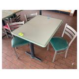 42 IN X 30 IN X 30 IN TABLE WITH 4 DINING CHAIRS