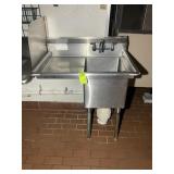 ONE COMPARTMENT STAINLESS STEEL SINK, APPROX 36 IN