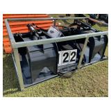 New Unused 2026 Wolverine Skid Steer Grapple bucke