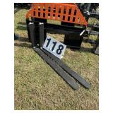 New Unused 2026 Wolverine Skid Steer Pallet Fork F