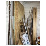 LARGE GROUP OF MISC LUMBER, PLYWOOD, LATTICE, ETC