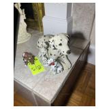 GROUP OF DOG, MOSTLY DALMATIAN, FIGURINES, 2 IN UP