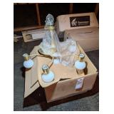 HANGING LIGHT BRASS COLOR FIXTURE WITH MILK GLASS