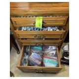 CONTENTS OF DRAWERS ON RIGHT OF SEWING CABINET, TH