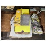 GROUP OF SAND PAPER AND STEEL WOOL