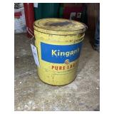VINTAGE KINGHAN'S 25 LB LARD CONTAINER